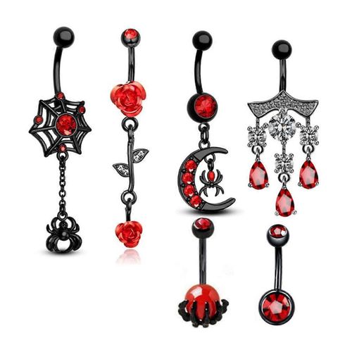 Lot De 12 Piercings De Nombril En Acier Inoxydable Chirurgical 14 G Pour Femme