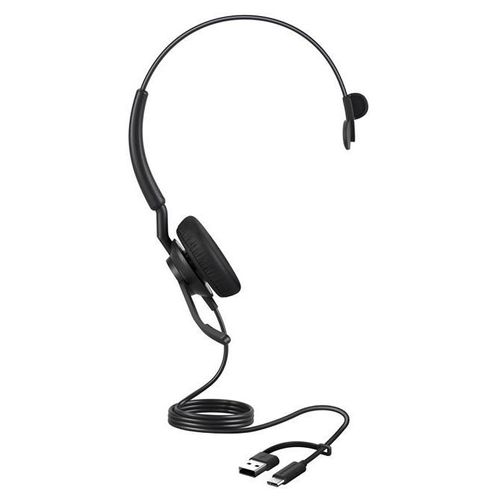 Jabra Engage 40 Mono - Micro-casque - sur-oreille - filaire - USB-C, USB-A - isolation acoustique - Optimisé pour Microsoft Teams