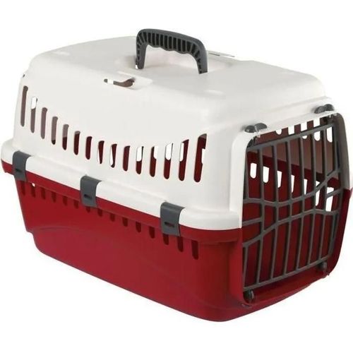 Kerbl Box De Transport Expedition Pour Chien - 48x32x32cm - Creme Et Bordeaux