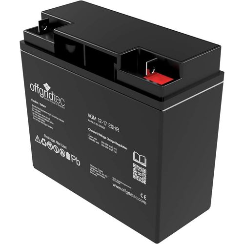 Yemaesre-Agm Batterie Solaire Pour Applications 17 Ah 12 V Cyclique, 2¿01¿001001