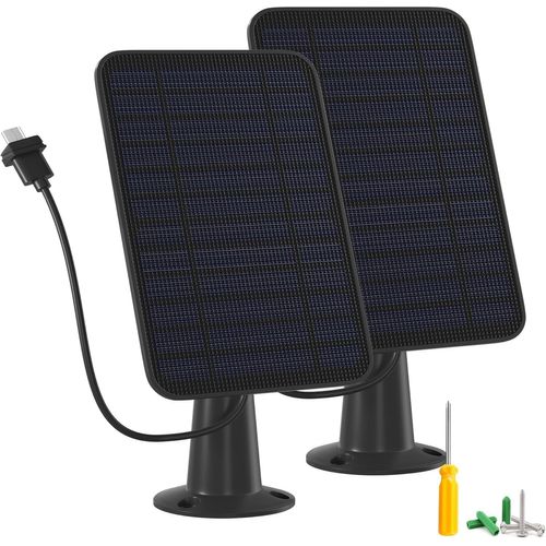 Yemaesre-Chargeur De Panneau Solaire 5 W Compatible Avec Caméra Blink Extérieur/Extérieur (3ème Génération)/Caméra Xt Xt2, Panneau Solaire Pour Caméra Clignotante, Câble De Charge De 4 M Et Bouchon E