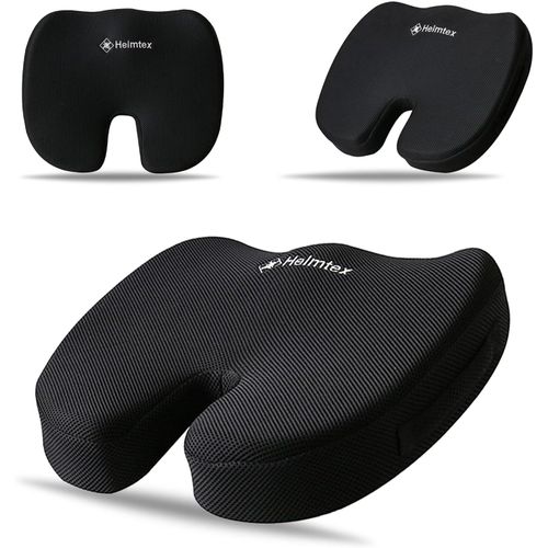 Yemaesre-Coussin De Siège En Mousse À Mémoire De Forme Pour Cha De Bureau ¿ Coussin Ergonomique En U Avec Soutien Du Dos ¿ Idéal Pour Cha De Bureau, Cha Gaming, Bureau, Siège Auto