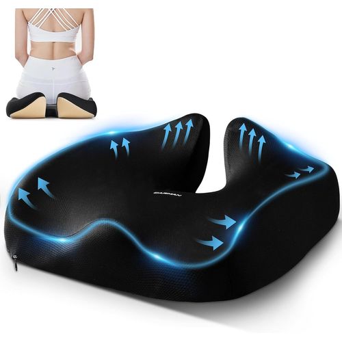 Kjakl-Coussin Coccyx, Coussin Ergonomique Assise Facilité De La Sciatique, Mousse À Mémoire Coussin Chaise Bureau, Amovible Et Lavable, Adapté Aux Fauteuils Roulants, Chaises De Gaming