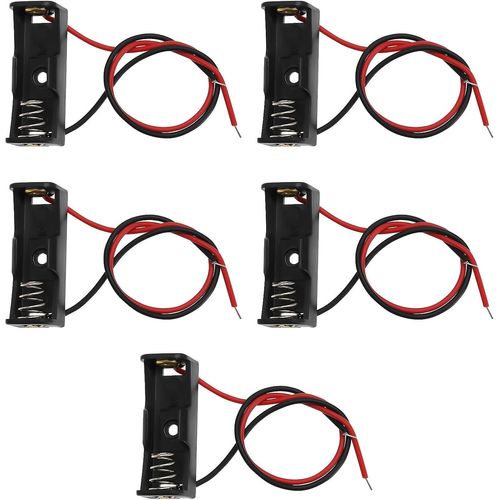 Yemaesre-Lot De 5 Boîtiers De Batterie En Plastique Avec Clip À Ressort 12 V A23l 23 A Avec Fils De Fil Adaptés Pour 1 Batterie A23 8lr932 Mn21 V23ga Lr23