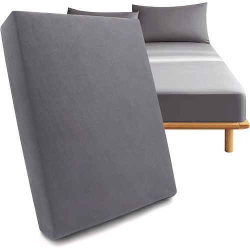 Ershi-Tvvcalk Drap Housse 140x200cm, Drap Housse En Jersey Plus Épais, Drap Housse Avec Élastique Circulaire, Hauteur Du Matelas J[1