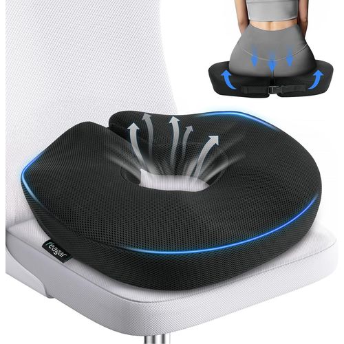 Yemaesre-Coussin D'ass Hémorroïdes - Coussin Orthopédique En Forme De Donut Pour Le Coccyx - Pour Sciatique, Postnatal, Coccyx - Mousse À Mémoire De Forme Pour Voiture, Fauteuil Roulant, Cha De