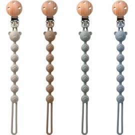 Lot De 4 Anneaux De Dentition En Silicone Pour Bébé 2 En 1