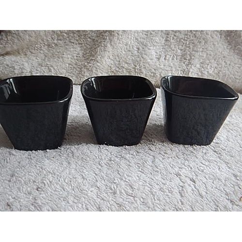 3 Mini-Ramequins Noirs Union Pacific Tableware