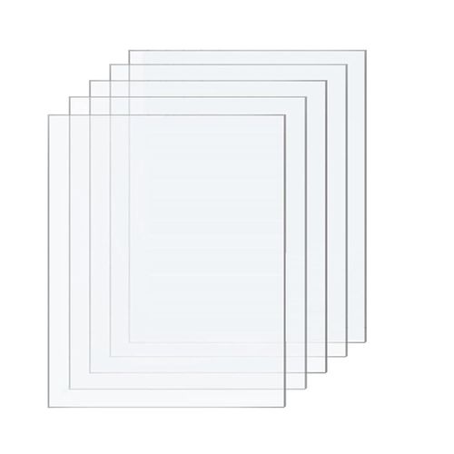 YEMAESRE-Plaque Plexiglass, 5 Pièces Feuille Plastique, 30 X 20 Cm Plaque Plexiglas, Transparent, Épaisseur 2 Mm, Pour Photos Et Présentations De Projets, Mélange De Couleurs Lors De La Peinture