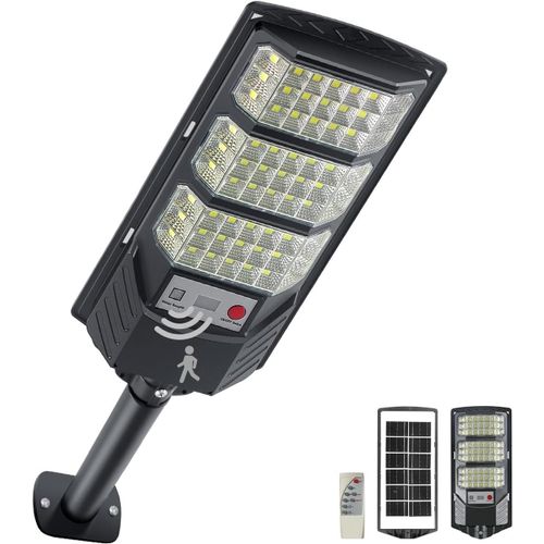 Lampadaires Solaires Extérieurs, Lumière Solaire Extérieure, Éclairage Inondé Led Étanche À L¿Eau De Crépuscule À L¿Aube Avec Détecteur De Mouvement Et Télécommande (1pack)