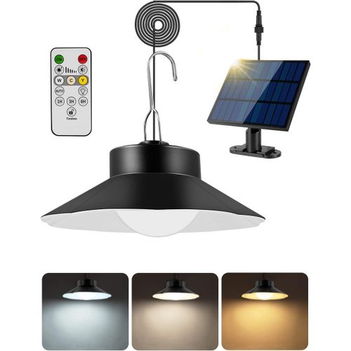 Lampe Solaire Exterieur - Lampes Suspendues Du Crépuscule À L'aube Avec Télécommande4 Modes (Éclairage De Minuterie |Marche Automatique |5 Intensités Variables |Marche Diurne), Étanche Ip65