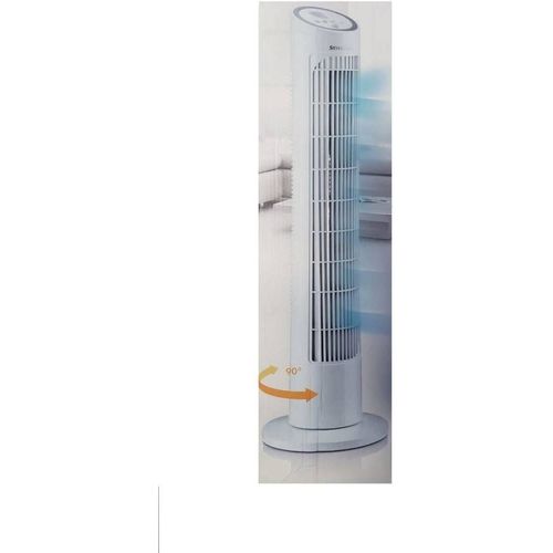 Ventilateur de salon tourelle colonne Silvercrest STV45D3 STV 45 D3 TOWER fan de couleur blanche White bianco blanca 45W 127cm de haut 1,27 mètre