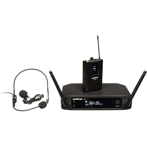 Microphone Sans Fil Système Micro Serre Tête Ou Micro Cravate Uhf Léger, Pratique Et Discret Pour Fitness, Coach, Dj, Animation, Mariage, Conférence (Uhf-1Hl-F2 - Bande F2 863,5 Mhz)