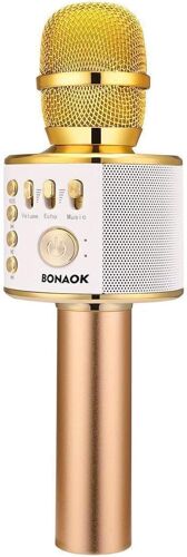 Microphone Sans Fil Karaoké, Microphone Bluetooth Lecteur Enregistreur Mini Karaoké Enfant Fête Familial Pour Appareil Intelligent Android/Ios
