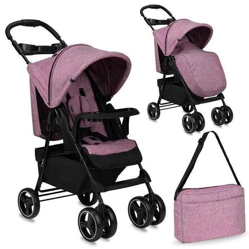 Momi Isla Poussette Bébé Citadine Ultra Compacte ¿ De 0 Mois A 15kg ¿ Kit D'accessoires ¿ Sac - Rose