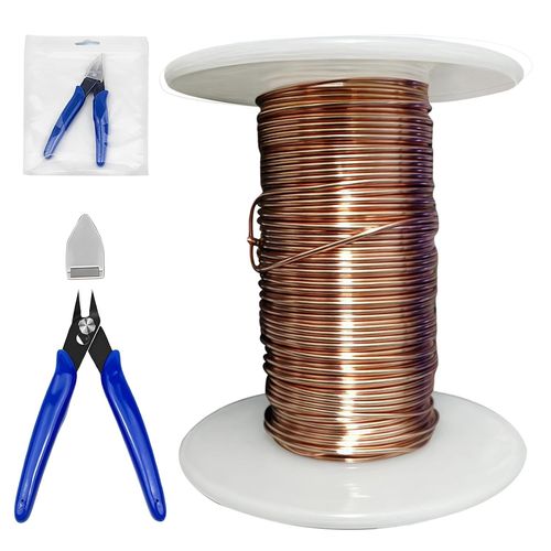 YEMAESRE-Fil De Cuivre Pur 0,3 Mm X 100 M Fil De Cuivre Émaillé Avec C aux Manuels, Bobines De Cuivre Pour Soudure, Expériences, Bijoux, Fil Artisanal Avec C aux, Fil Émaillé, Fil De Cuivre Isolé