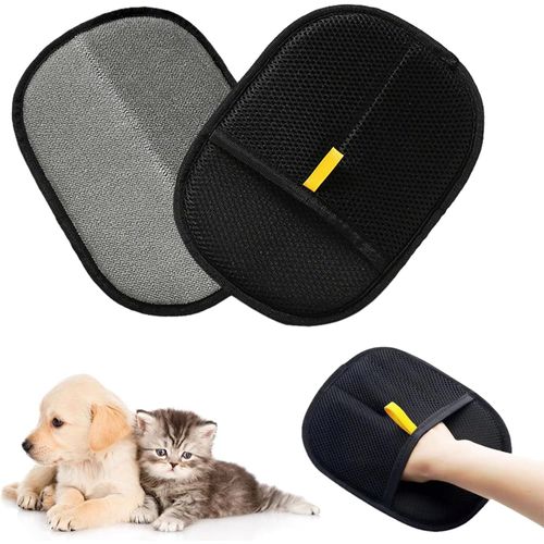 Yemaesre-Lot De 2 Gants De Toilettage Magnétiques Pour Chat, Gants De Toilettage, Gants Statiques Pour Enlever Les Poils D'animaux, Gants Pour Enlever Les Poils De Chat, Pour Vêtements, Canapés, Lits