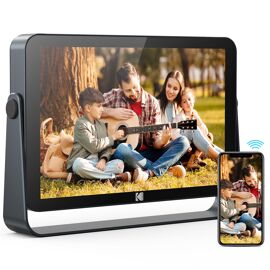 KODAK Cadre Photo Numérique 10'' Wi-Fi 6, Écran Tactile Full HD 1200x1920, 32 Go, Diaporama & Musique, Partage via Wi-Fi - Noir - Gris