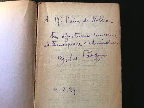 [Bel Envoi Autographe - E.O.]  Comtesse Jean De Pange - Mme De Stael Et La Découverte De L'allemagne