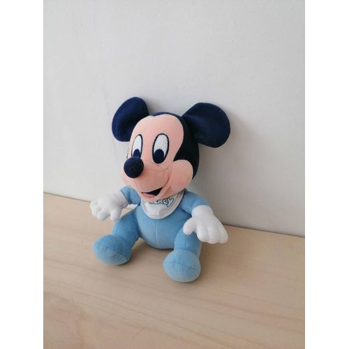 Doudou peluche mickey bleu baby disney