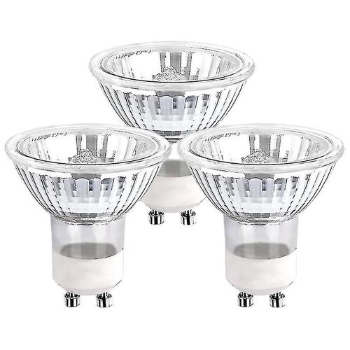 Ampoules Halogènes Gu10 35 W À Intensité Variable, 220 V, 2 Broches, 400 Lm, Blanc Chaud 2800 K, Lot De 3, Blanc