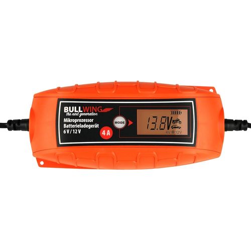 Eity-Chargeur De Batterie Microprocesseur 6 / 12v 4a Chargeur De Batterie Entièrement Automatique Voiture Voiture Moto Moto Universel Orange