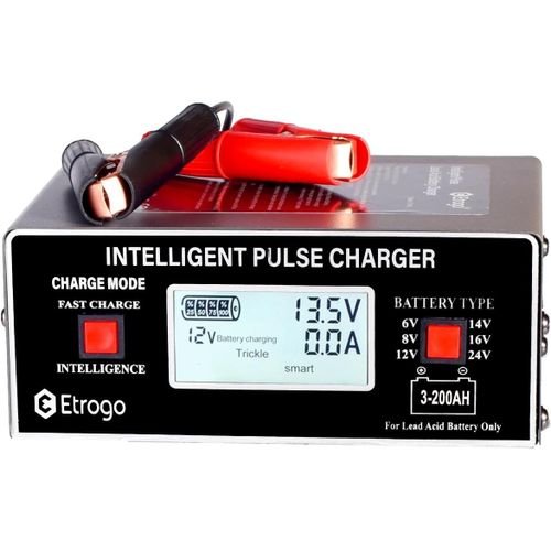 Eity-Chargeur Batterie Voitures 6v/ 8v/12v /24v Intelligent Et Automatisé 250w 10a Écran Lcd Pour Moto Bateau Et Coffre Etc