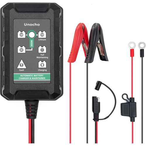 Eity-Chargeur Automatique Intelligent Pour Batteries Au Plomb 6v 12v Chargeur De Batterie Lithium Lifepo4 14.4v 1.5a Pour Batteries Au Lithium Fer Phosphate Pour Voitures Et Motos