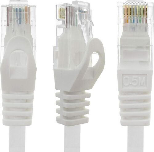 Câble Réseau CAT7 Cat 7 10 Gigabit - 1x 25m - RJ45 Ethernet LAN DSL Routeur Modem - Gris
