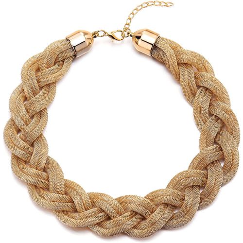Jum-Or Statement Déclaration Pendentif Collier-Tressé Creuse Câble Grande Bavoir Choker-Nouveau Style Bal De