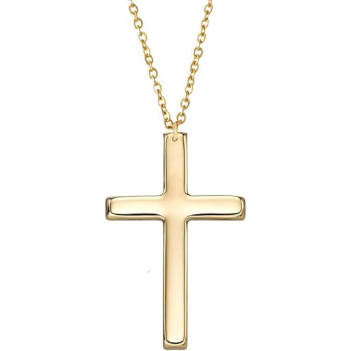 Collier Croix Femme Plaqué Or Ou Argent - Pendentif Croix Religieuse Minimaliste Et Chaîne Réglable - Bijoux Mode Cadeau