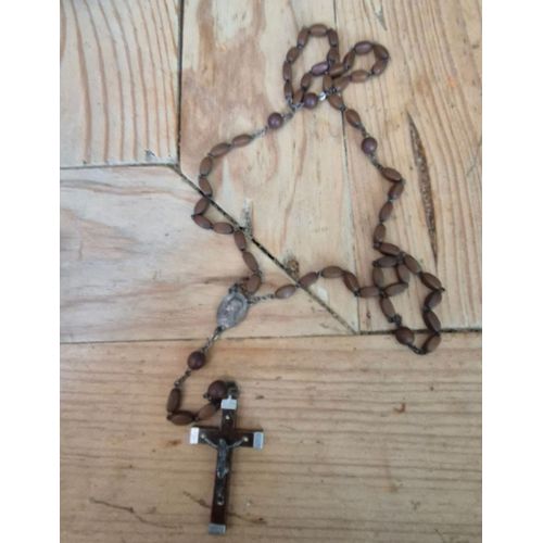 Chapelet En Bois Poinçon De Lourdes