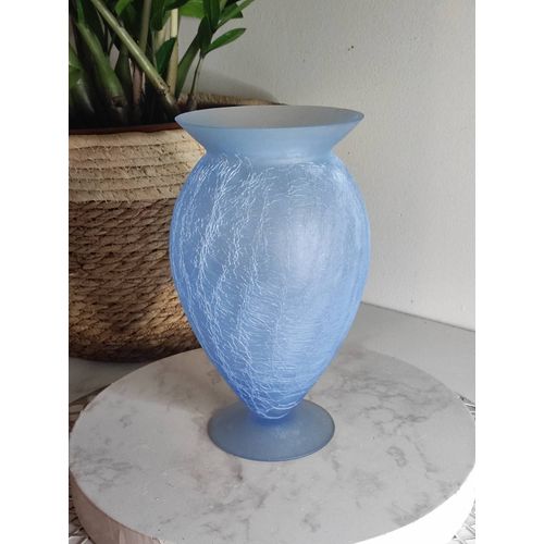 Vase en verre craquelé