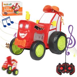 loc-Jouets Voiture Sautante Folle,Jumping Car Voiture De Cascade À Bascule Rotative À 360 °,Télécommande Saut Cascadeur Avec Lumière Led Musicale Pour Cadeau Les De 3 Ans Et
