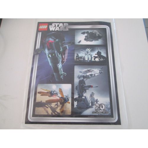 Affiche Lego Star Wars "20 Ème Anniversaire" 33 Cm Par 25 Cm