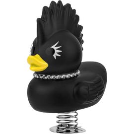 KAJGL-Canard Caoutchouc Foncé,5,7Cm Hauteur Nouveau Canards Caoutchouc Gothiques Avec Ressort Canards Caoutchouc Foncé Canards Punk Amusants Jouets Bain Cadeaux Décoration Voiture(Canard Rock)
