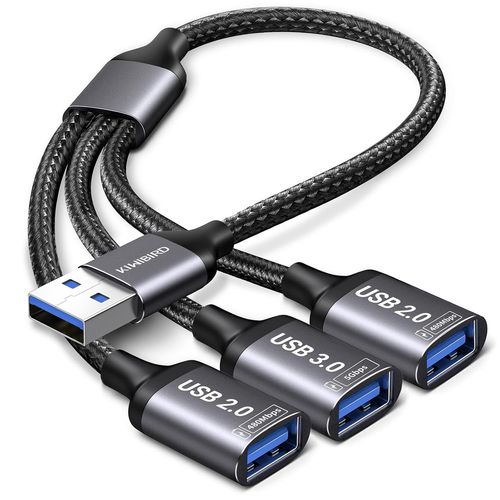 KAL-Répartiteur Usb 3.0 2X Usb 2.0, Cable Adaptateur 1 Male Vers 3 Femelle Extension Charge Données Compatible Avec Pc, Ordinateur Portable, Voiture, Ps5 Ps4, Clé, Clavier, Souris, Imprimante