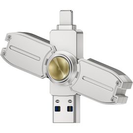 Cle USB pour iPhone 256 Go avec Design toupie,Clé USB pour iphone pour Le Stockage Mobile et l`Usage Antistress,Memoire Externe pour iOS/Android/PC/Mac/Tablette