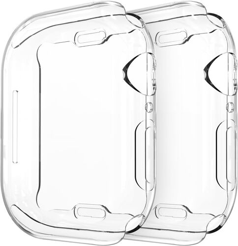 2pcs Coque Compatible Pour Apple Watch 10 46mm Étui De Protection Complète Étui En Tpu Ultra Fin En Silicone Souple, Transparent