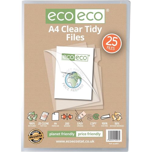 Bnhgc-Eco097 Pochette A4 50% Recyclée, 25 Dossiers De Rapport, 200 Microns Ouverts Sur Le Dessus Et Les Côtés