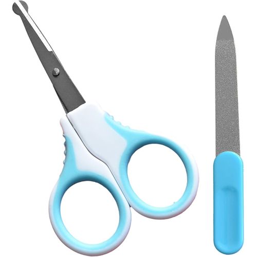 Bnhgc-Ciseaux A Ongles Bebe Confort & Lime À Ongle Set (Bleu)