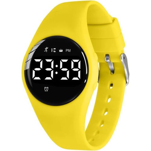 Bnhgc-Montre Digitale Enfant Avec Chronomètre, Eclairage, Alarme, Date,Podomètres Marche Non Connecté-Montres Sport Pour Fille Garcon Avec Bracelet En Silicone
