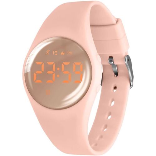 Bnhgc-Montre Digitale Enfant Avec Chronomètre, Eclairage, Alarme, Date,Podomètres Marche Non Connecté-Montres Sport Pour Fille Garcon Avec Bracelet En Silicone