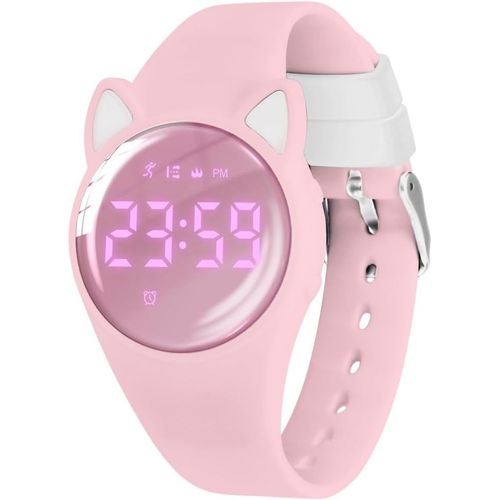 Bnhgc-Montre Digitale Enfant Avec Chronomètre, Eclairage, Alarme, Date,Podomètres Marche Non Connecté-Montres Sport Pour Fille Garcon Avec Bracelet En Silicone