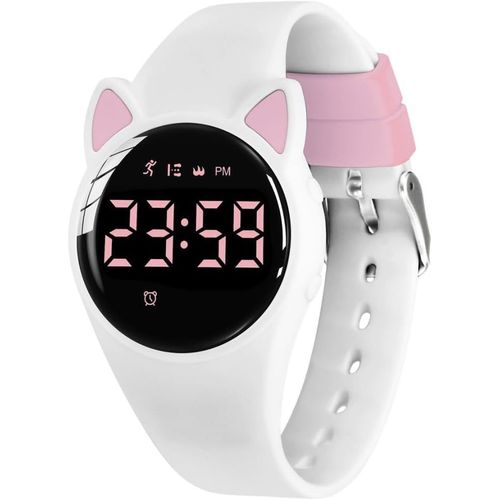 Bnhgc-Montre Digitale Enfant Avec Chronomètre, Eclairage, Alarme, Date,Podomètres Marche Non Connecté-Montres Sport Pour Fille Garcon Avec Bracelet En Silicone