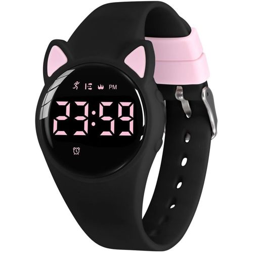 Bnhgc-Montre Digitale Enfant Avec Chronomètre, Eclairage, Alarme, Date,Podomètres Marche Non Connecté-Montres Sport Pour Fille Garcon Avec Bracelet En Silicone