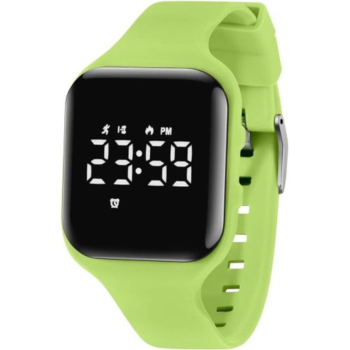 Bnhgc-Montre Digitale Enfant Avec Chronomètre, Eclairage, Alarme, Date,Podomètres Marche Non Connecté-Montres Sport Pour Fille Garcon Avec Bracelet En Silicone