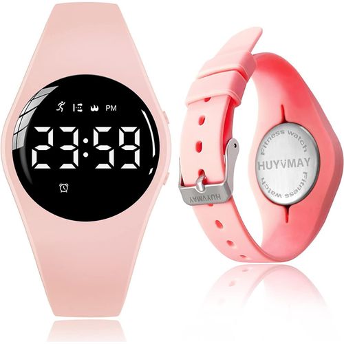 SEPT-Non Connectée Podomètre Montres sans App, Montre Rechargeable à Durée de Vie de la Batterie de 20 Jours, Enfants Montres Numériques IP68 Etanche avec 3 Réveils pour Garçons et Filles Enfants