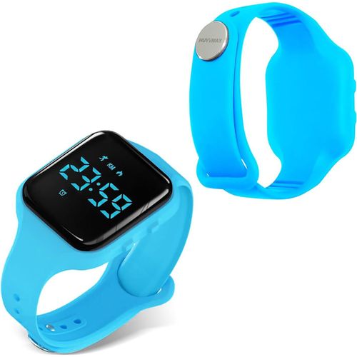 SEPT-Non Connectée Podomètre Montres sans App, Montre Rechargeable à Durée de Vie de la Batterie de 20 Jours, Enfants Montres Numériques IP68 Etanche avec 3 Réveils pour Garçons et Filles Enfants