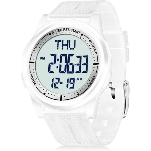 Montre Digitale Étanche Hommes Femmes Avec Chronomètre Compte À Rebours Alarme Format 12/24 Heures,Montre Sport Ultra-Léger Avec Affichage Grand Angle.[J66]